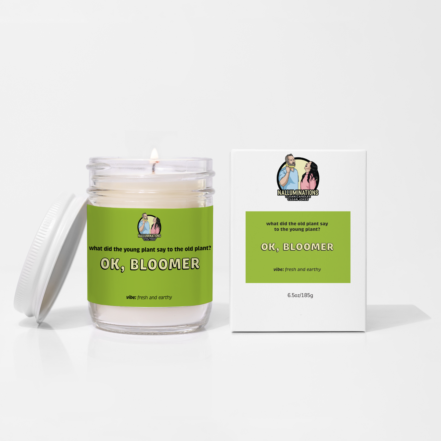 Ok, Bloomer Candle - Fresh Sandalwood & Gardenia Scent