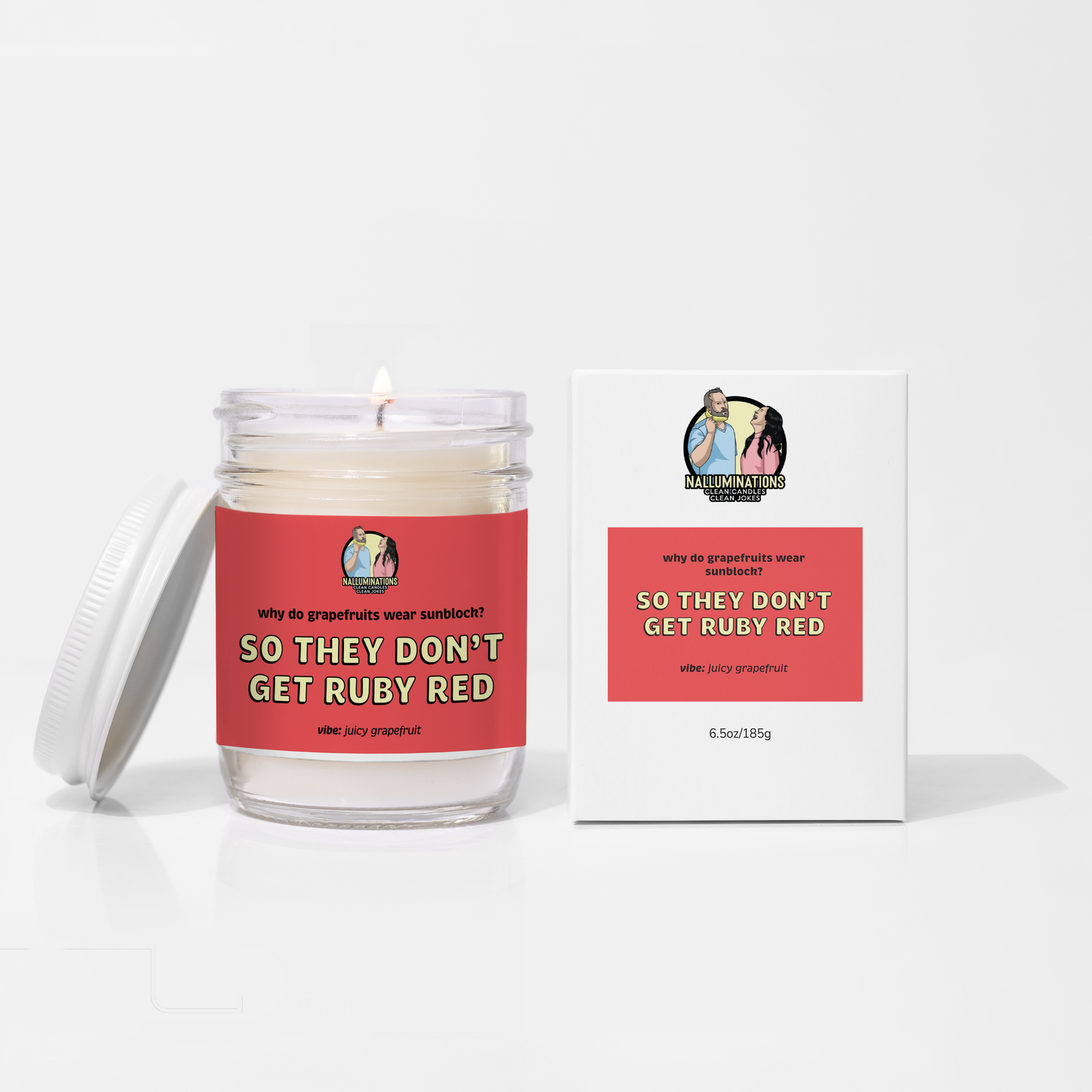 So They Don't Get Ruby Red Candle - Juicy Grapefruit Scent