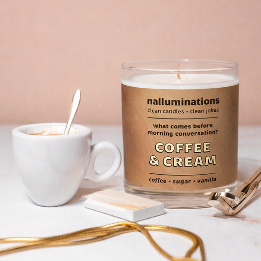 Coffee & Cream Funny Candle – Fresh Coffee Scent