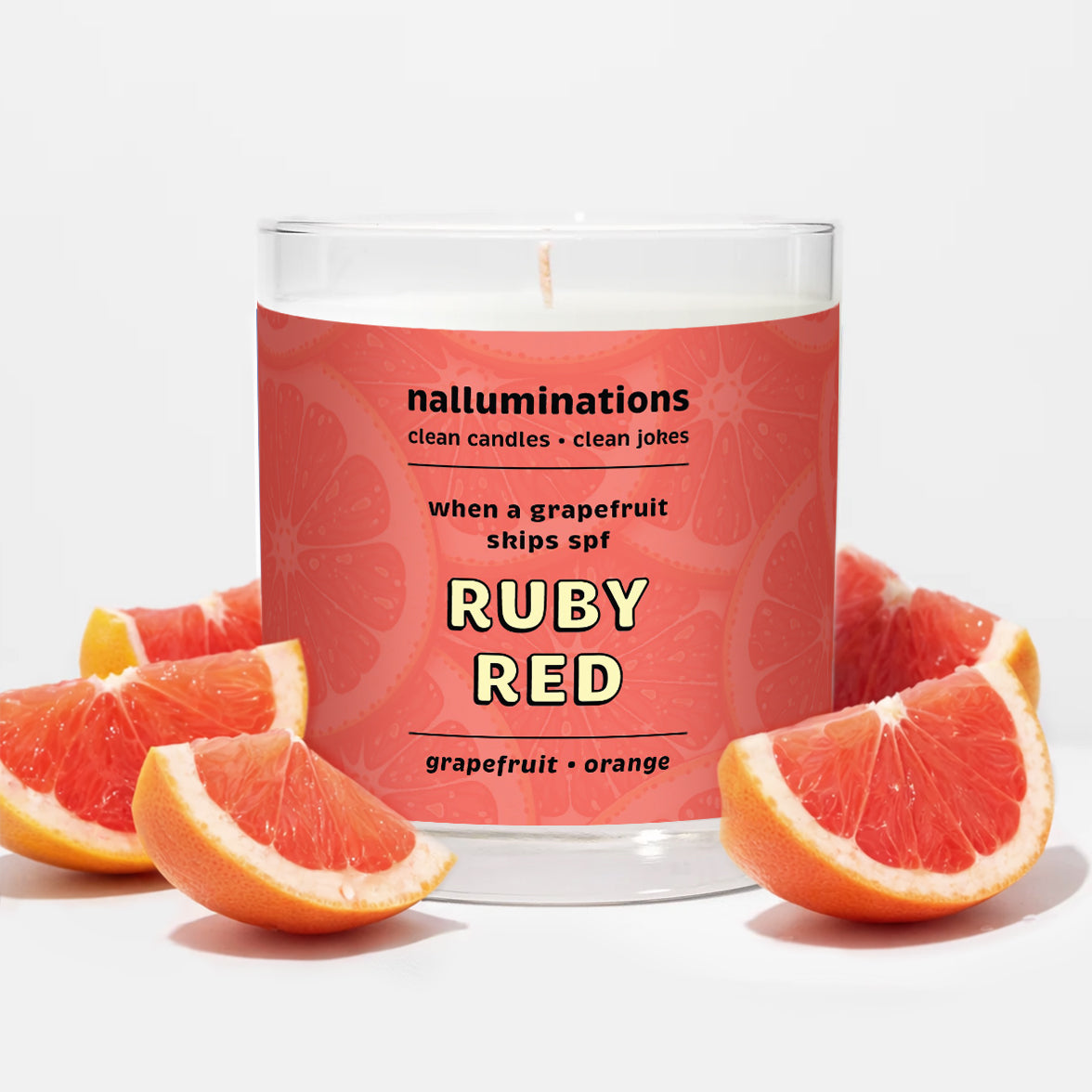 Ruby Red Funny Candle – Fresh Grapefruit Scent