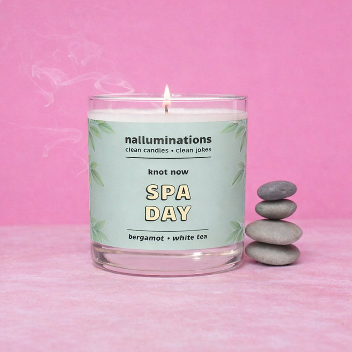 Spa Day Funny Candle – White Tea & Bergamot Scent