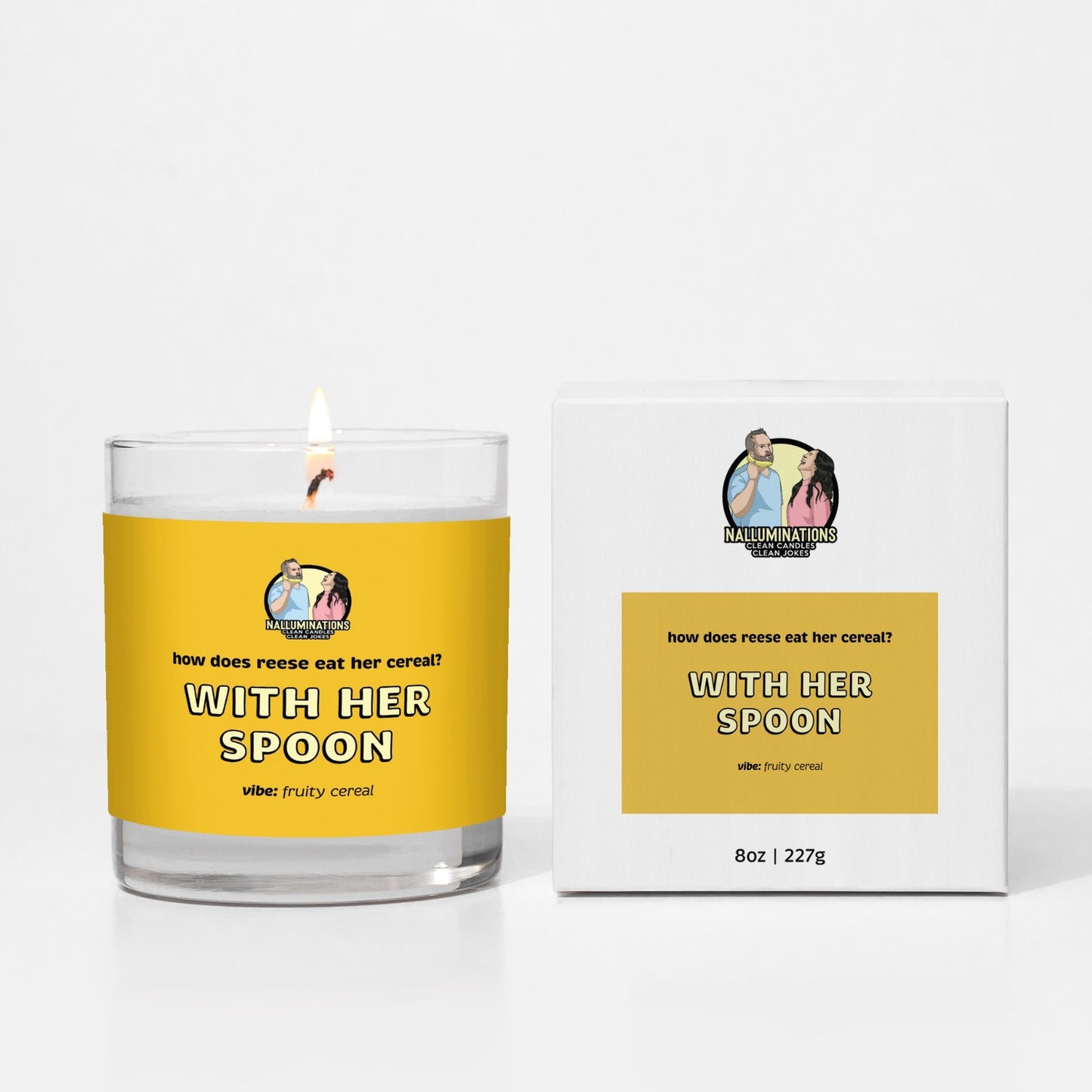 With Her Spoon Candle - Fruity Cereal - Nostalgic