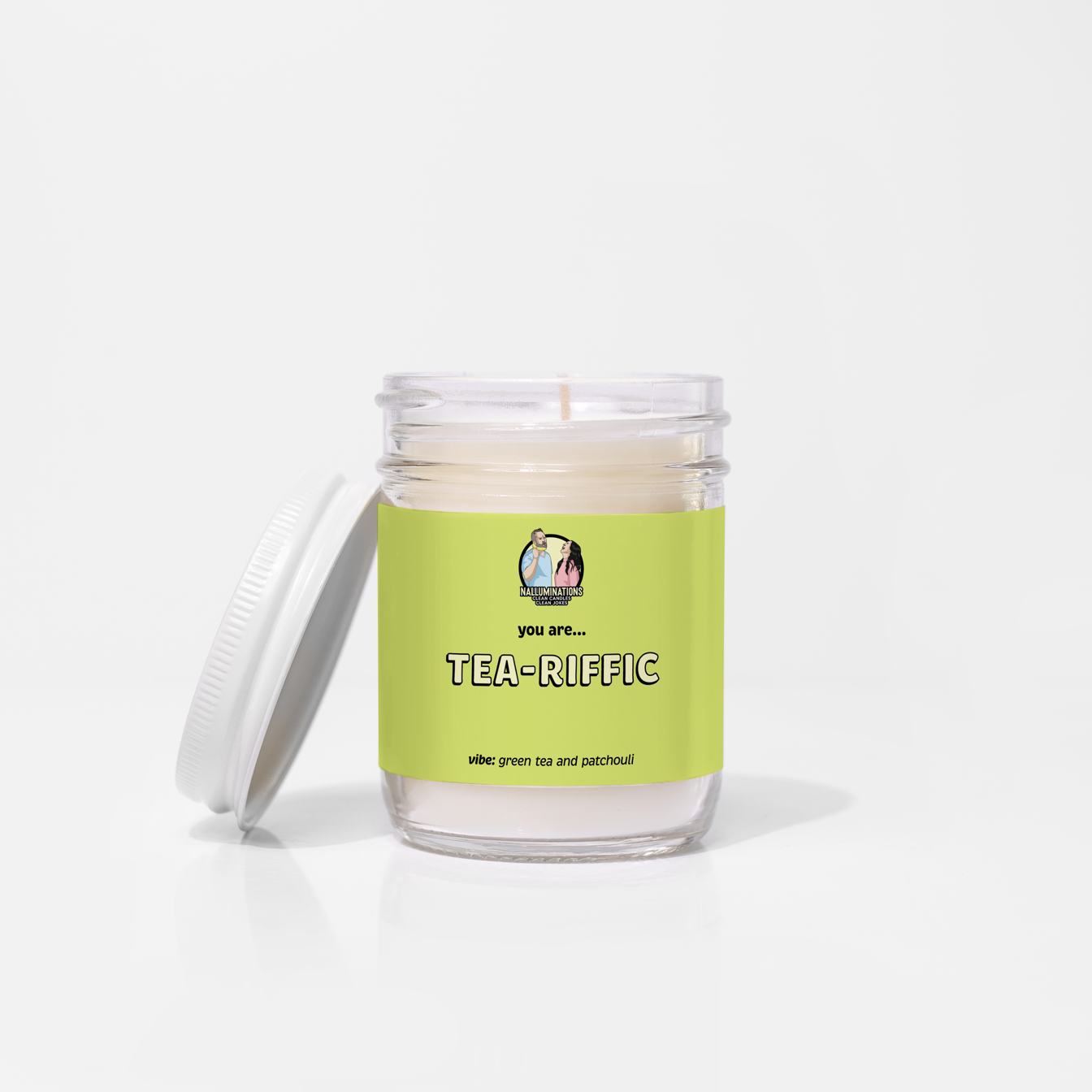 Tea-Riffic Candle - Green Tea & Patchouli Scent