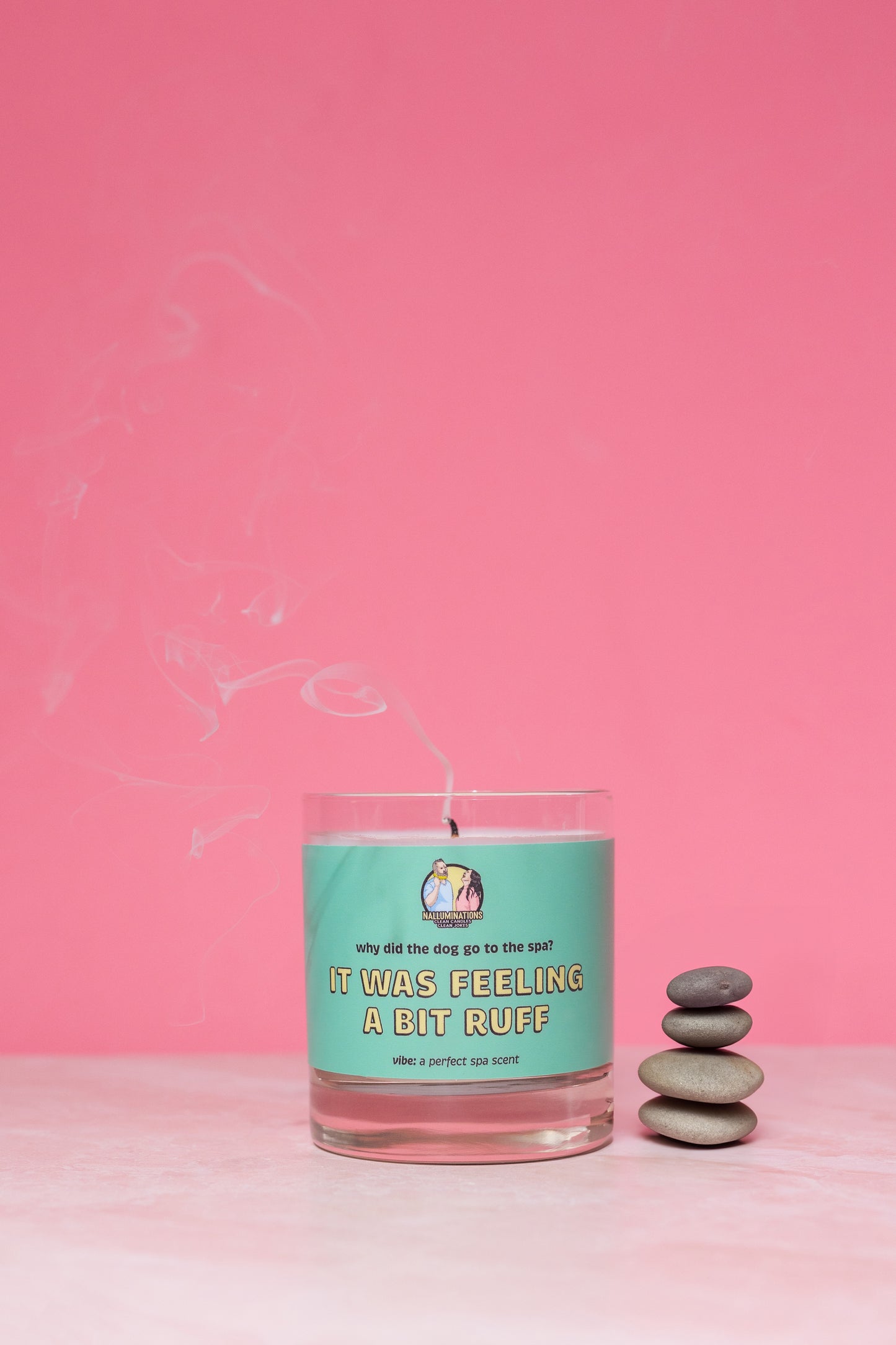 Ruff Day Funny Candle – White Tea & Thyme Spa Scent