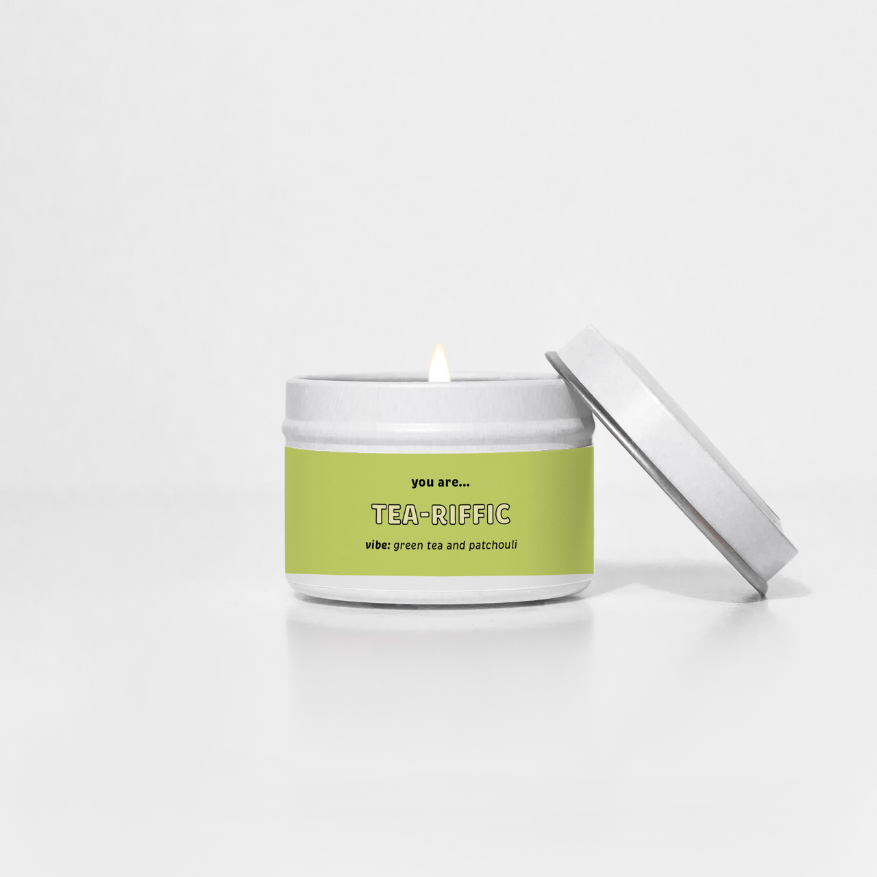 Tea-Riffic Candle - Green Tea & Patchouli Scent