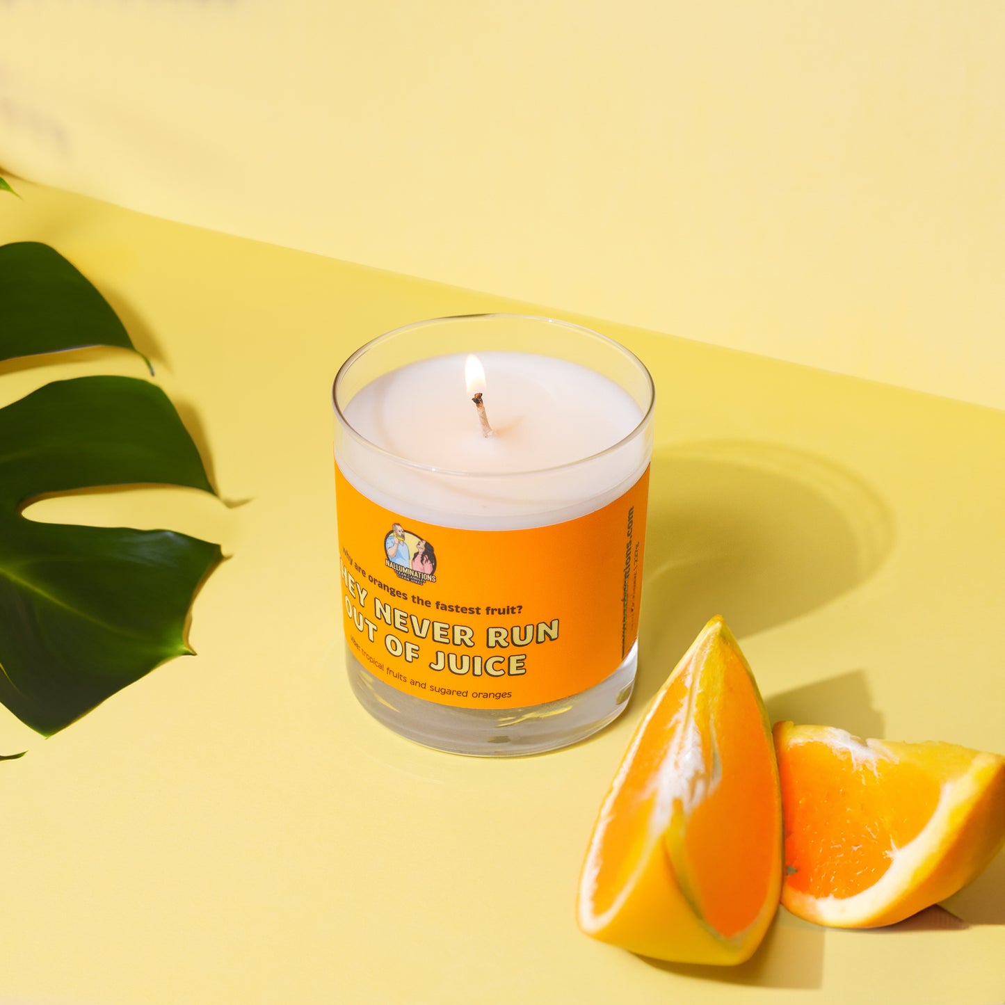Never Out of Juice Funny Candle – Tropical Citrus Scent