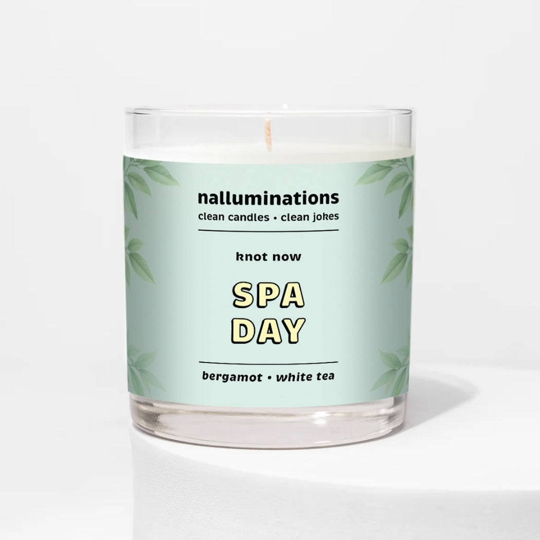 Spa Day Funny Candle – White Tea & Bergamot Scent
