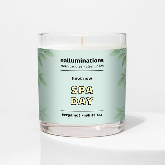 Spa Day Funny Candle – White Tea & Bergamot Scent