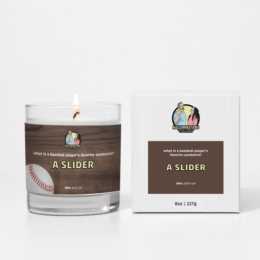 A Slider Candle - Pine Tar Scent - Baseball Fan