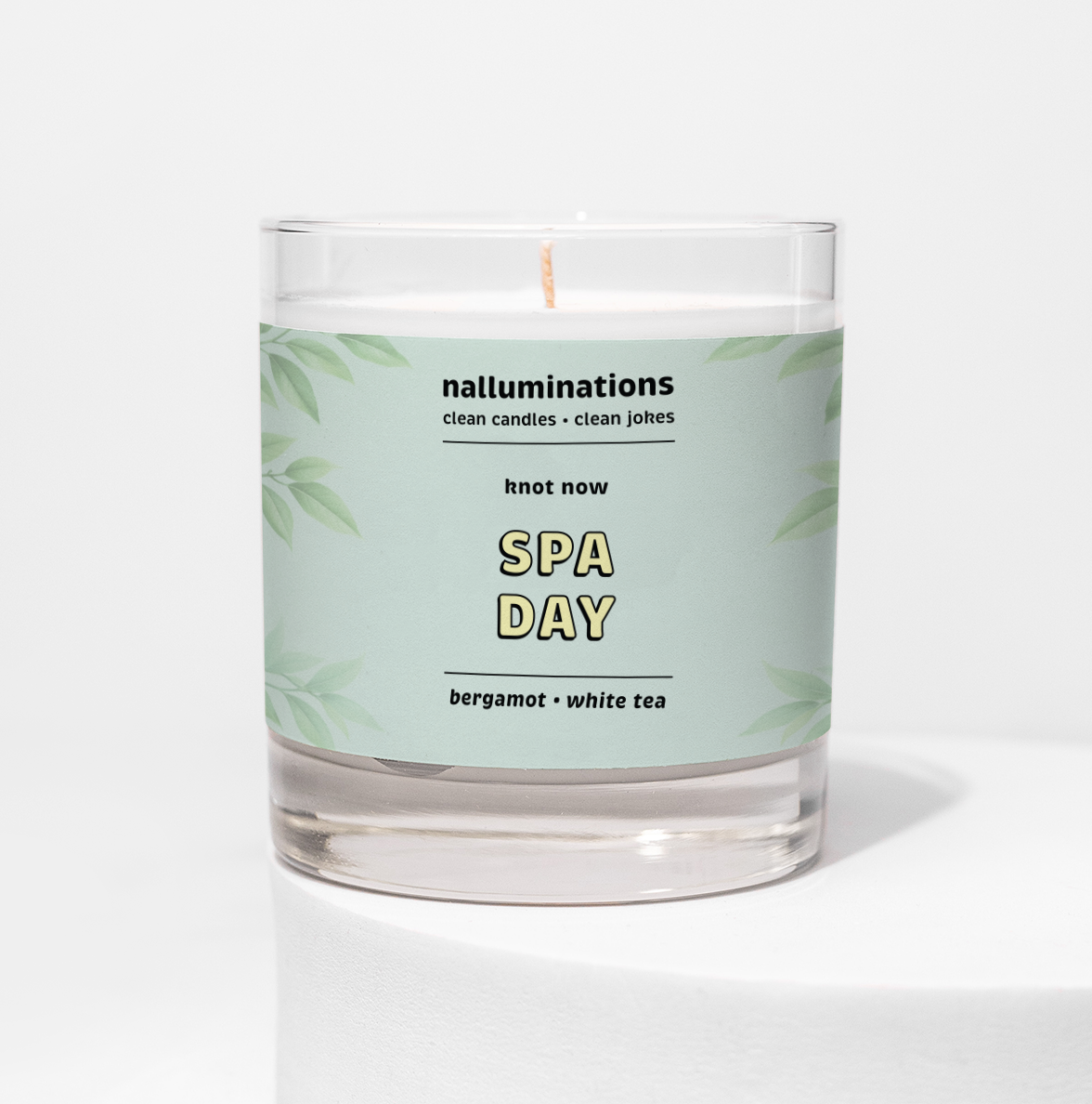 Spa Day Funny Candle – White Tea & Bergamot Scent
