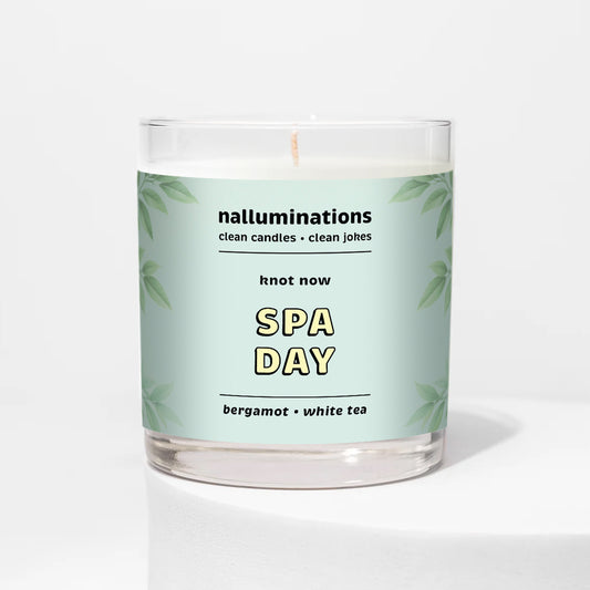 Spa Day Funny Candle – White Tea & Bergamot Scent