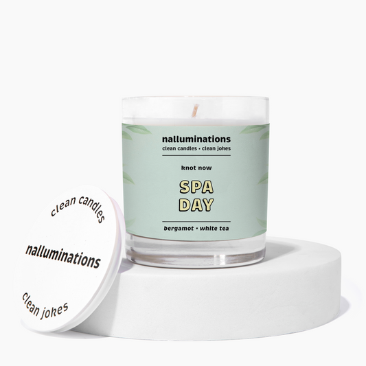 Spa Day Funny Candle – White Tea & Bergamot Scent