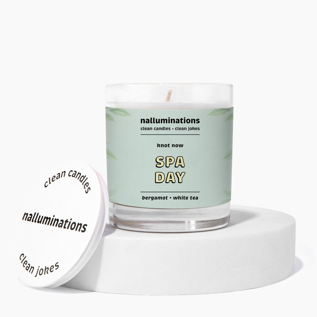 Spa Day Funny Candle – White Tea & Bergamot Scent